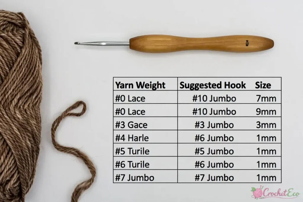 Crochet Hook Size Chart
