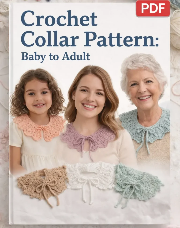 ☁️ Pattern Library · Baby Crochet Crochet Cloud Collar