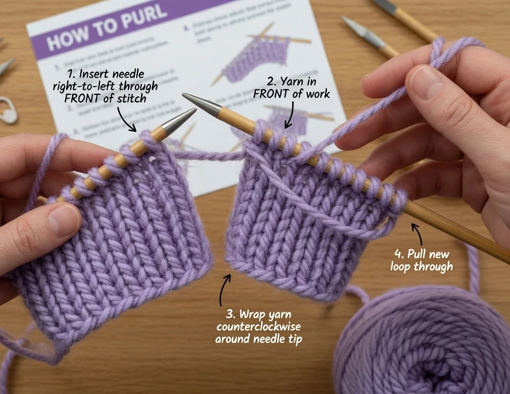 How to Purl Crochet