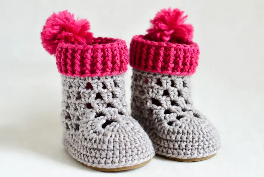 make crochet boots step by step