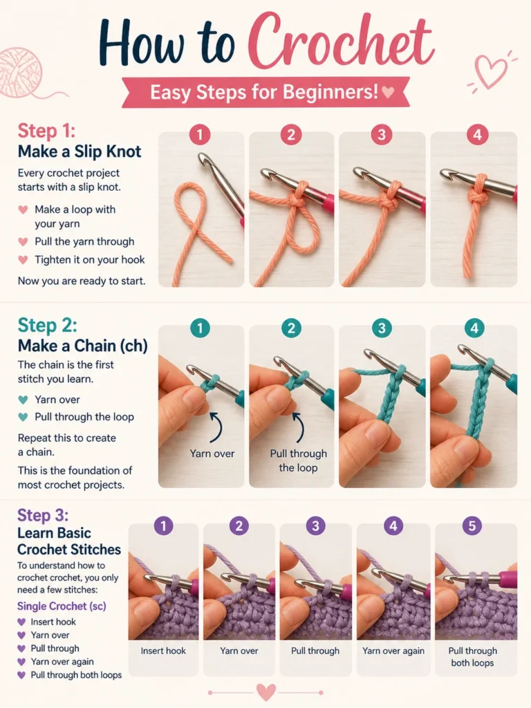 How to Hold the Crochet Hook