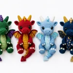 Cute amigurumi dragons lineup