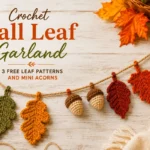 crochet fall leaf garland