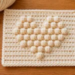 Cream Crochet Heart Tutorial Flat Lay