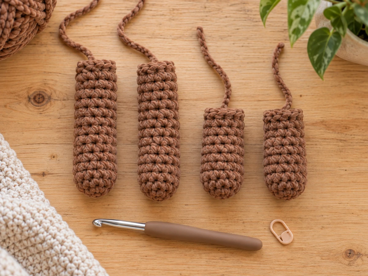 Crochet otter snuggler pattern arms and legs before joining to the body